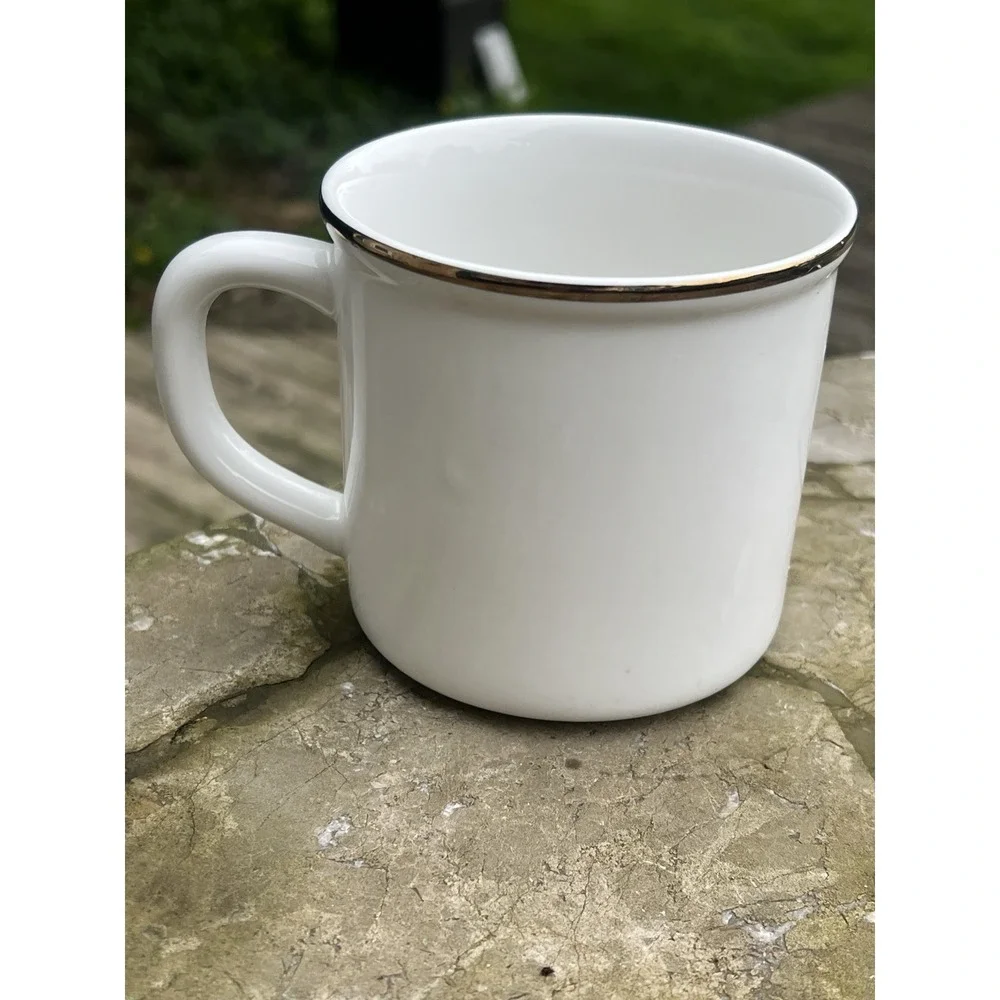 Pottery Barn Stewart Plaid Alphabet Stoneware Mug Featuring the Letter 